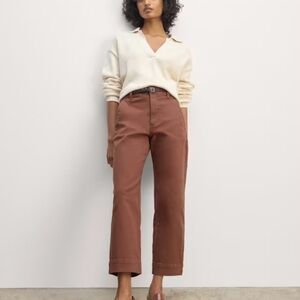Everlane Utility Straight Leg Pant, size 8 in Rosewood
